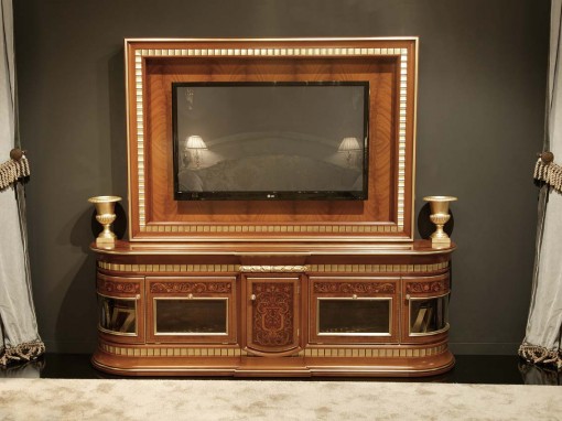 The HERMITAGE TV sideboard , a mix of tradition and innovative design by VICENTE ZARAGOZÁ