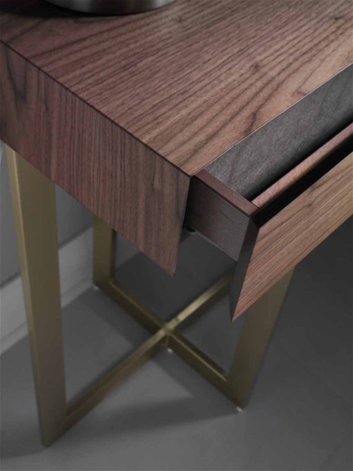 The Soho console in natural brown maple