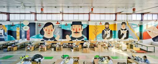 Ode on craftsmanship by Agostino Iacurci, 2013, Sancal's murals