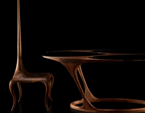 yris table and lady sting chair by paco camus