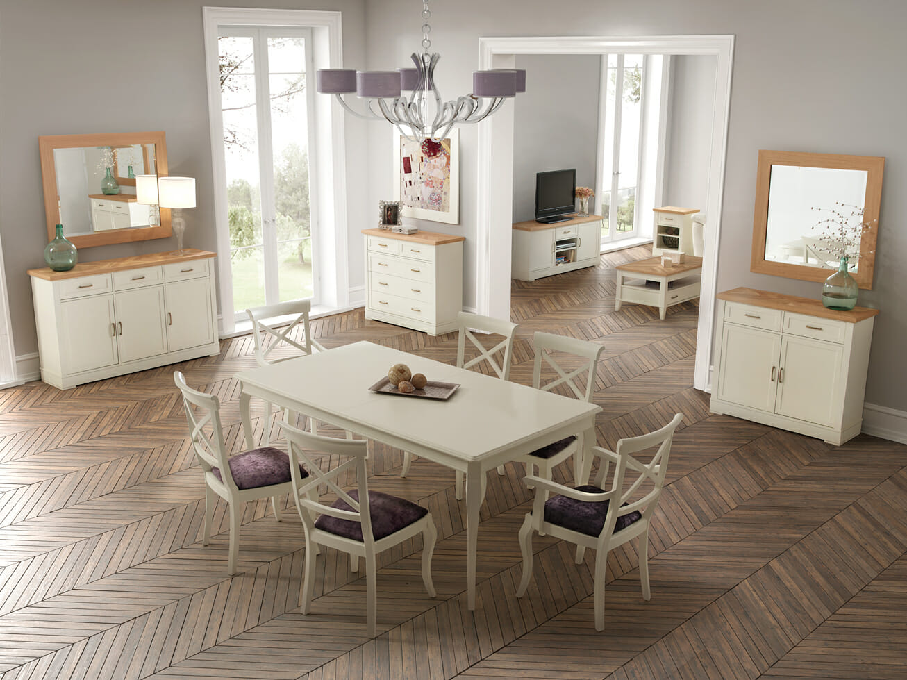 panamar-muebles-white-lacquered-dining-room-furniture