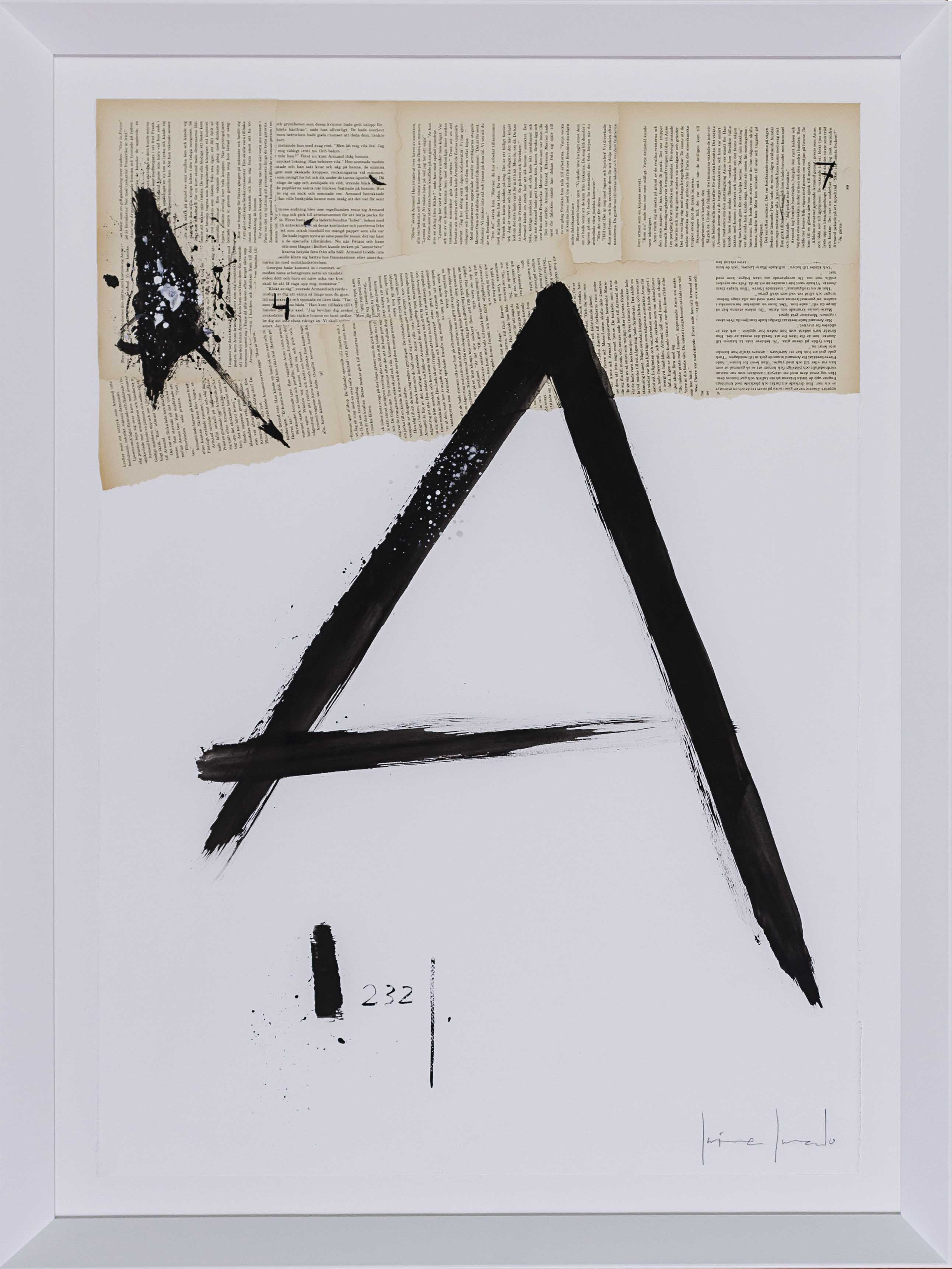 'A' mixed tecnique of the Spanish artist Jaime Jurado for NOVOCUADRO