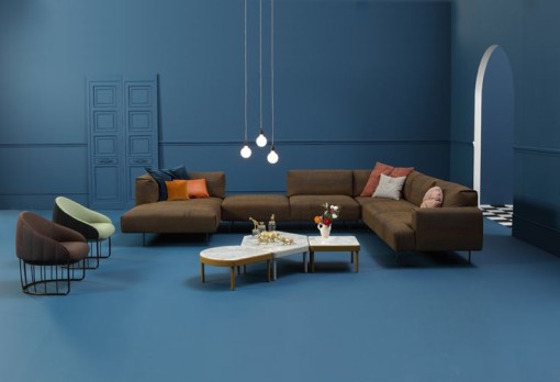 SANCAL, MAJESTIC collection: TIPTOE sofa, MOSAICO coffee table TONELLA armchairs