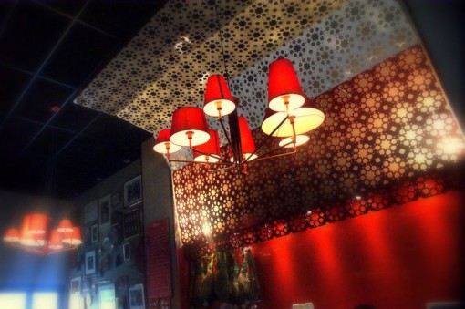The TRIA lamps in the Andalucia Tapas Bar