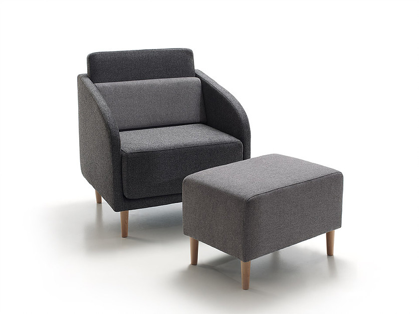 TATUM armchair & pouf, refined comfort at home