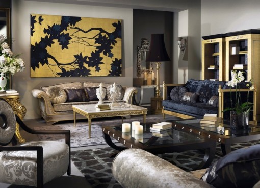 Complete haute-décor living room by COLECCION ALEXANDRA