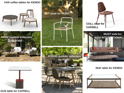 Some of the latest Rifé's designs for Spanish furniture companies of Mueble de España...