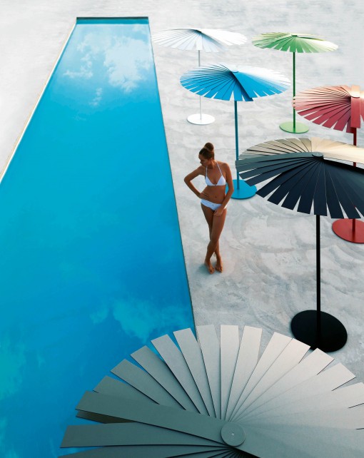 The ENSOMBRA sun umbrellas in different fashion colours