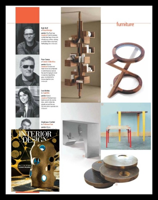 ROMINA on the October 2014 issue of INTERIOR DESIGN mag