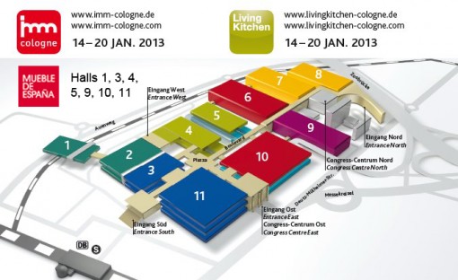 Ubicación empresas españolas en IMM Cologne 2013