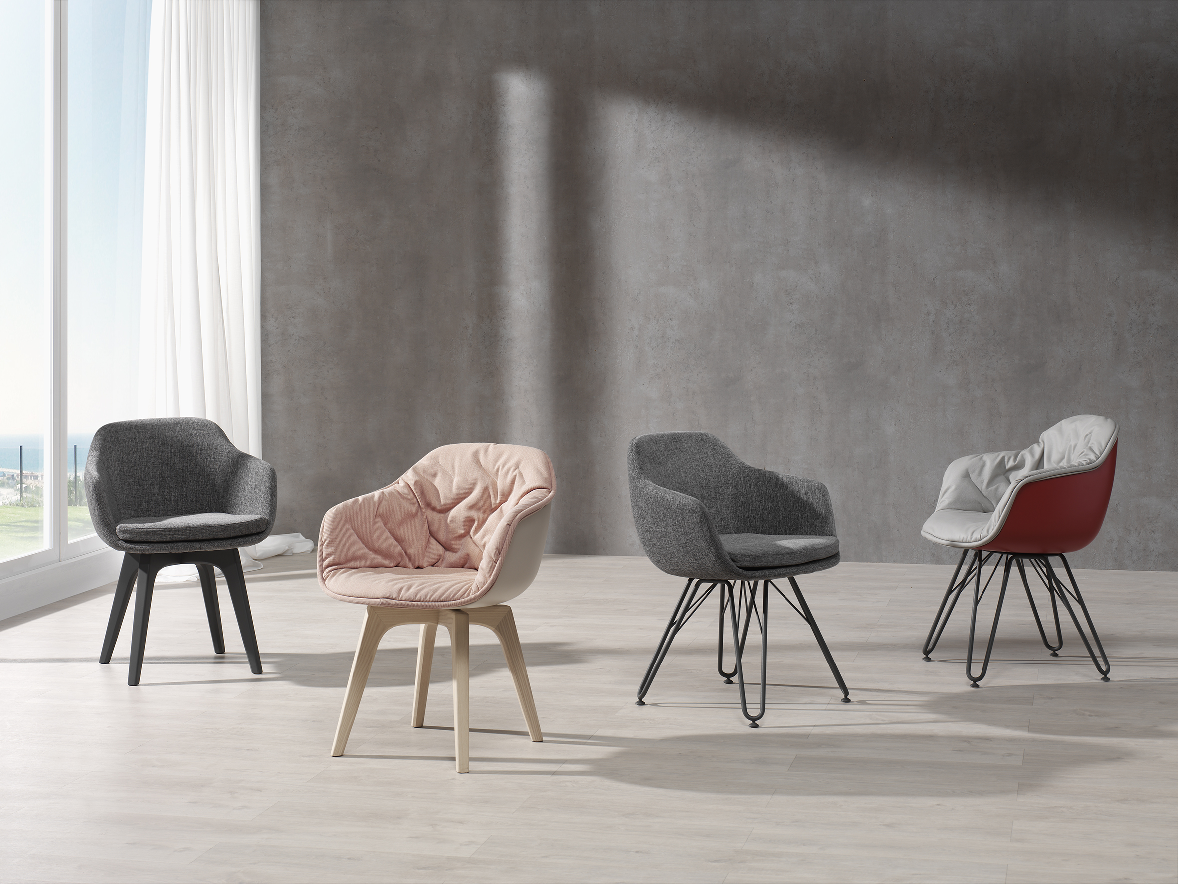 Comfort & versatility: the LAP chair collection, DRESSY Collection
