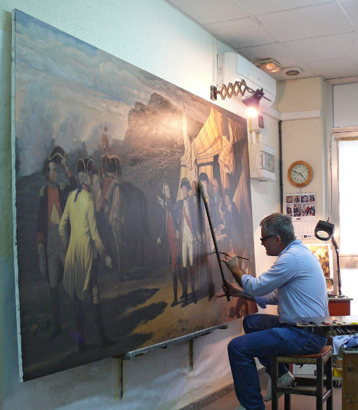 The artist at work, oil paintings by MONTERO CREACIONES ARTISTICAS