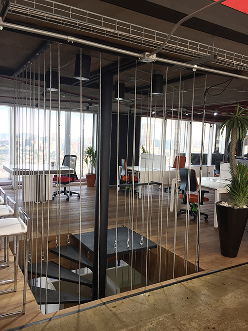 The M3 Mobili showroom is located in a loft with stunning views over Mexico DF