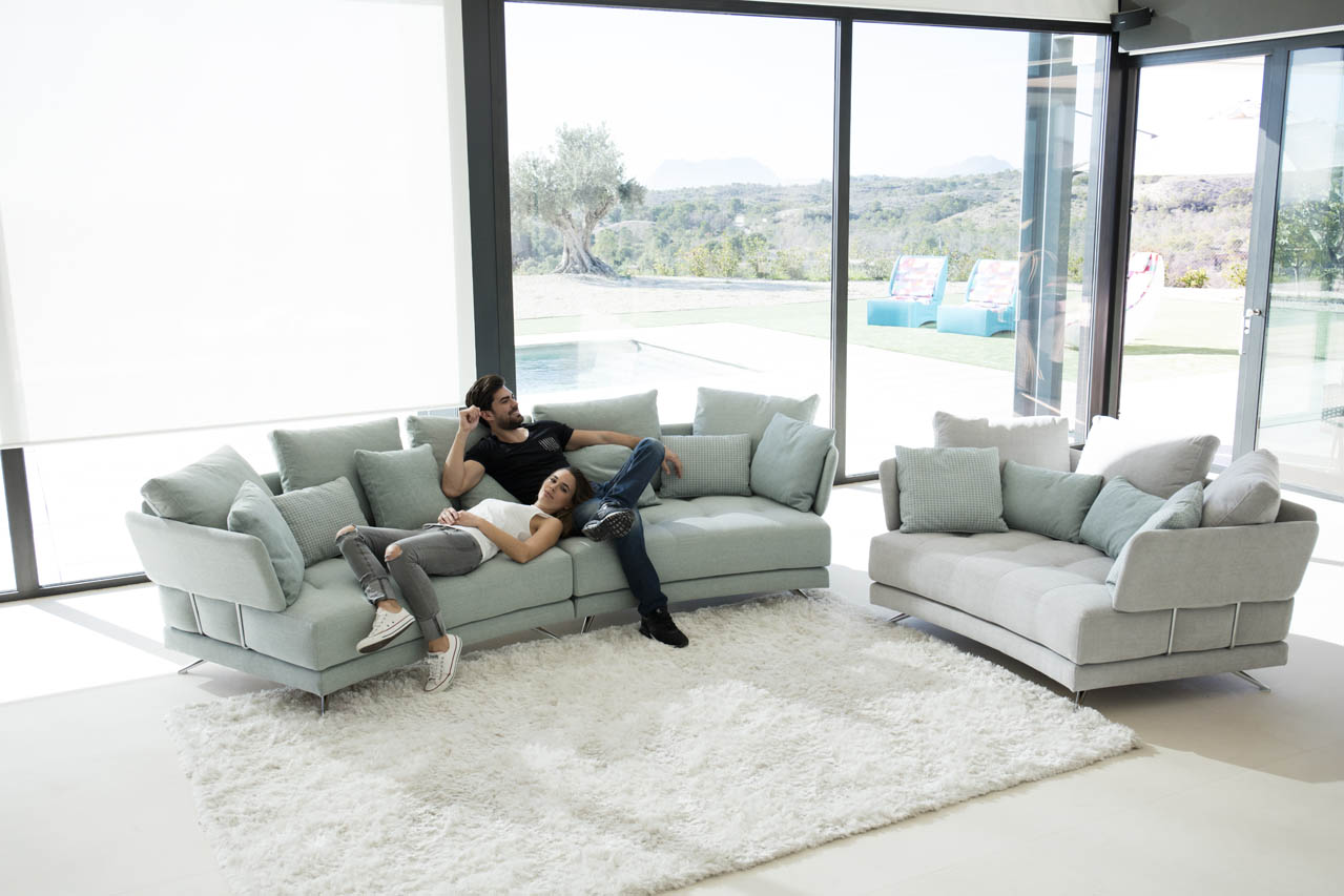PACIFIC sofa, curved lements. FAMA