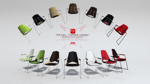 The different colour combinations of the SINGULAR chairs, the new product of TAGAR