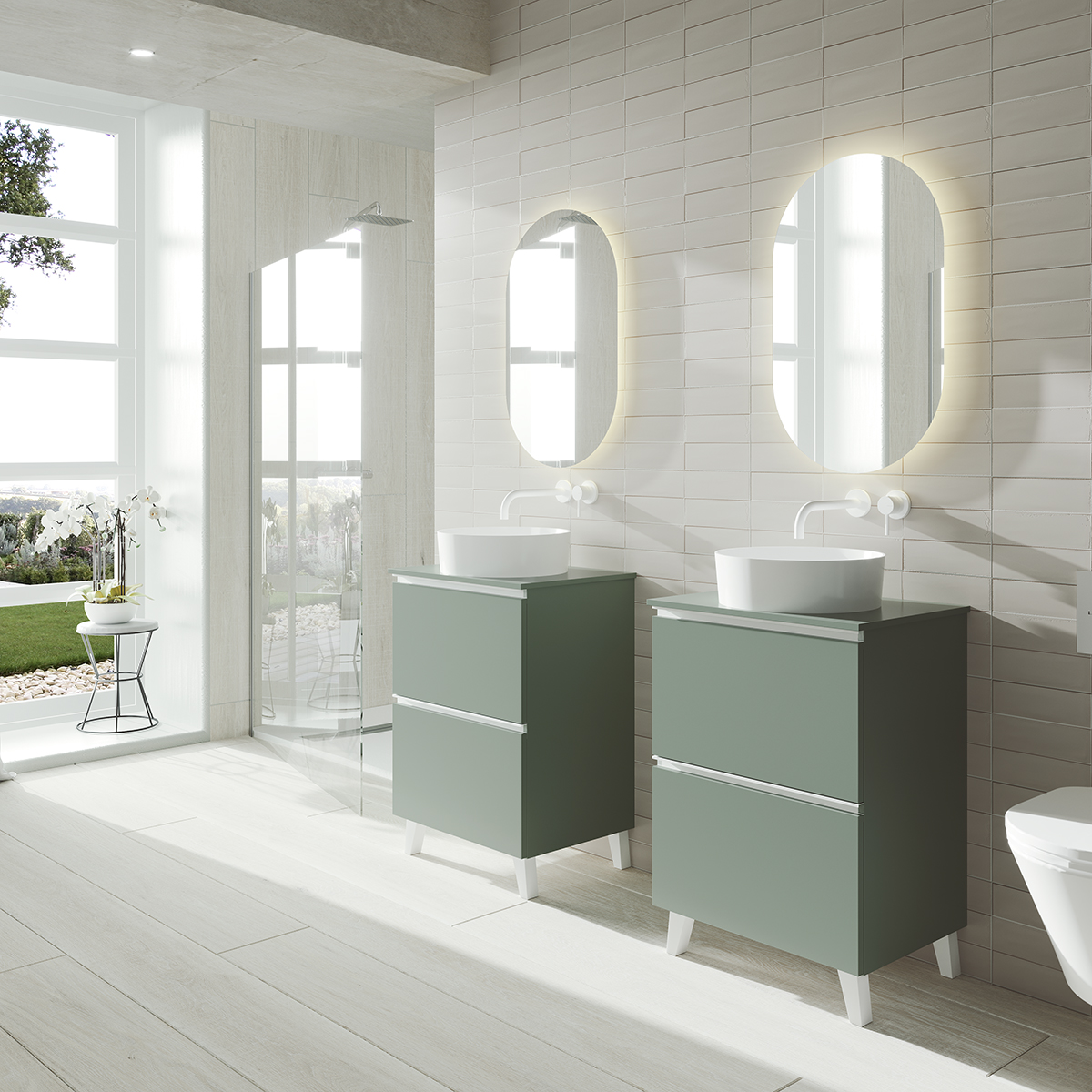 Mueble de baño Viso Bath Scala con patas y toallero