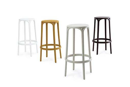 BROOKLYN stools, different colours for more versatility