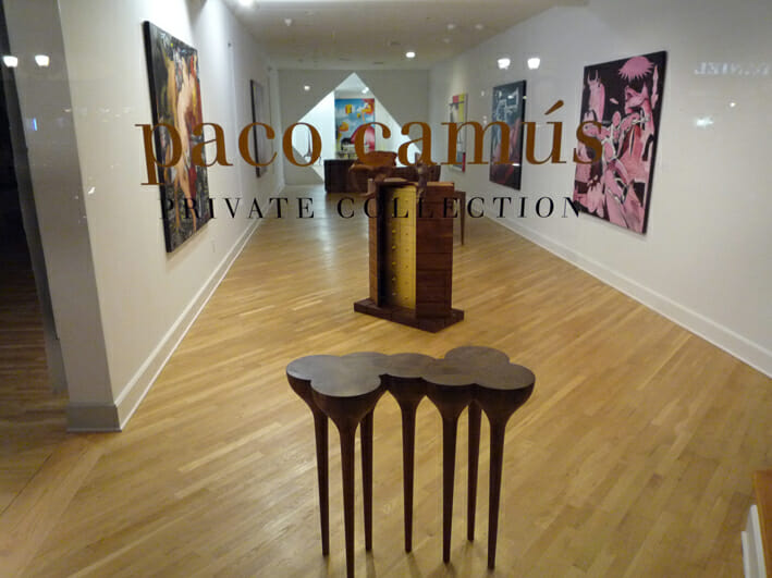 ESGRIMAS console table and GIORGIO chest of drawers at the Alvarez Gallery
