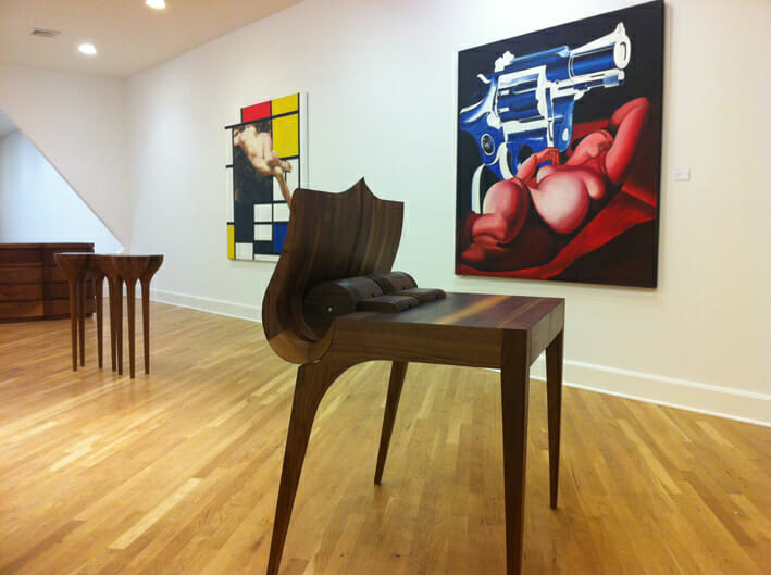 VOLTAIRE writing desk by PACO CAMÚS in the Fernando Luis Alvarez art gallery