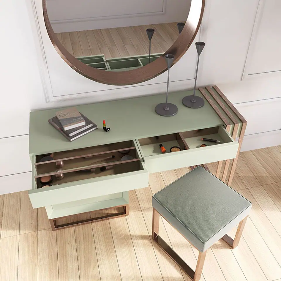 Glass light luxury dressing table modern simple bedroom dressing table  storage cabinet integrated dressing table - AliExpress