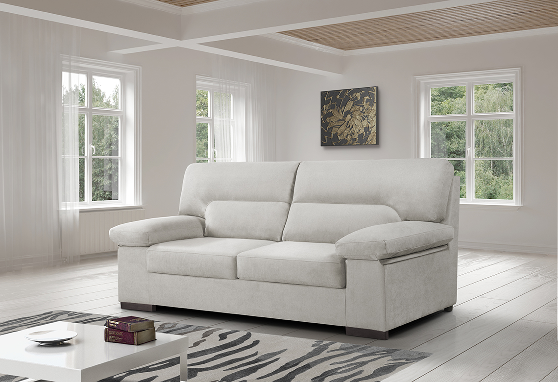 Mueble salón moderno en Olmo gris detalles Blancos New Royal 37